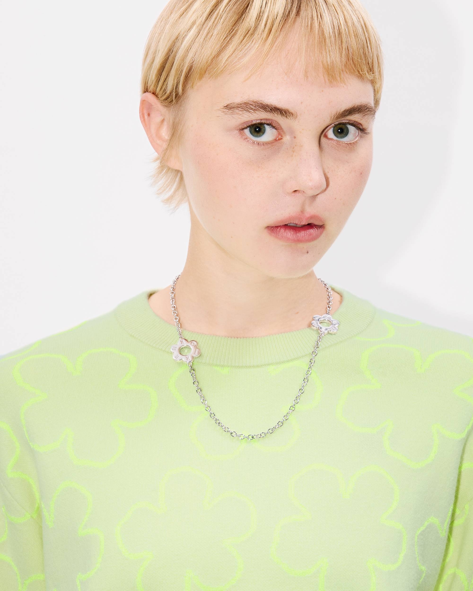 'Hana Dots' embroidered jumper in wool, cotton and viscose - 6