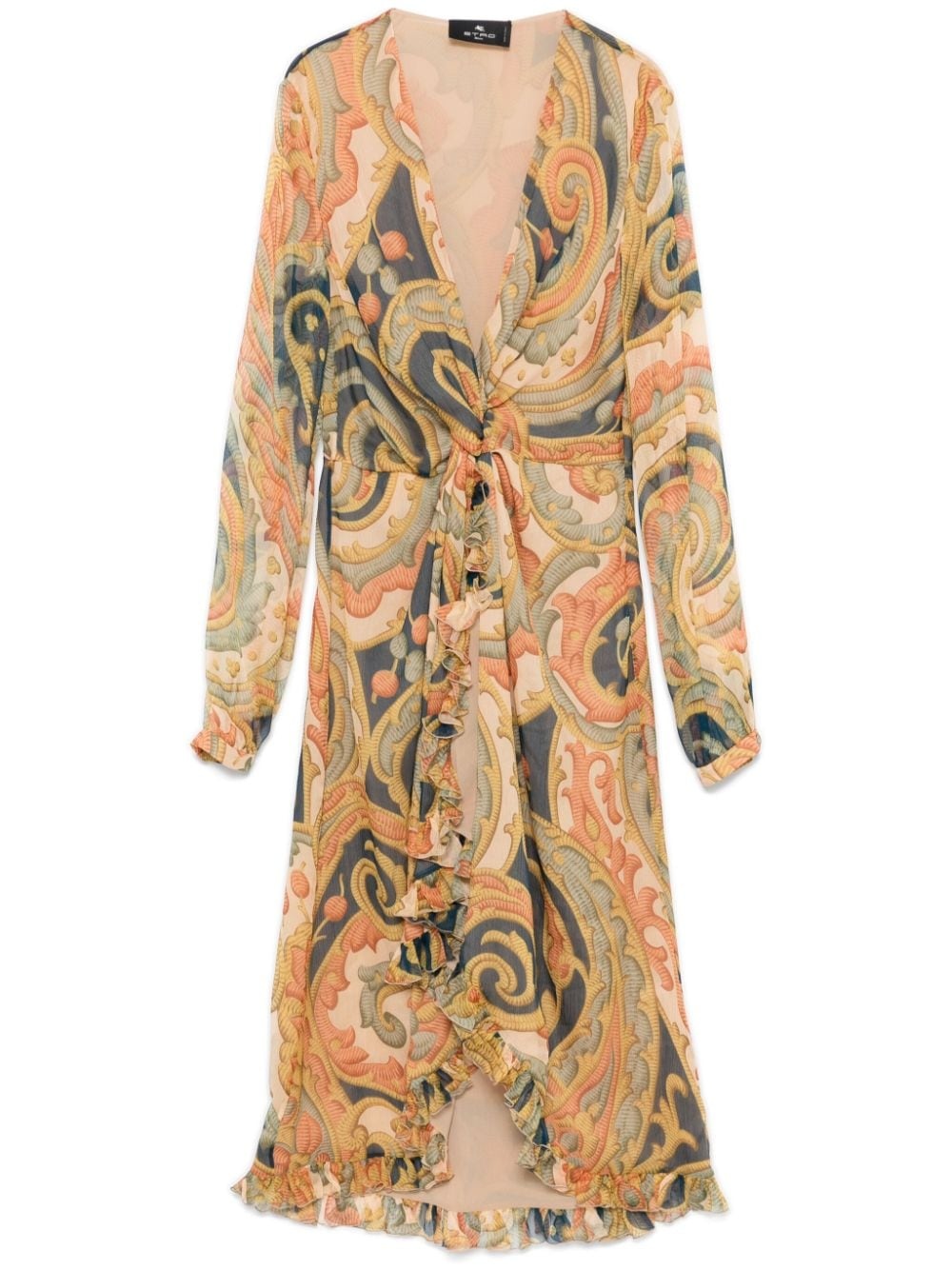 paisley-print midi dress - 1