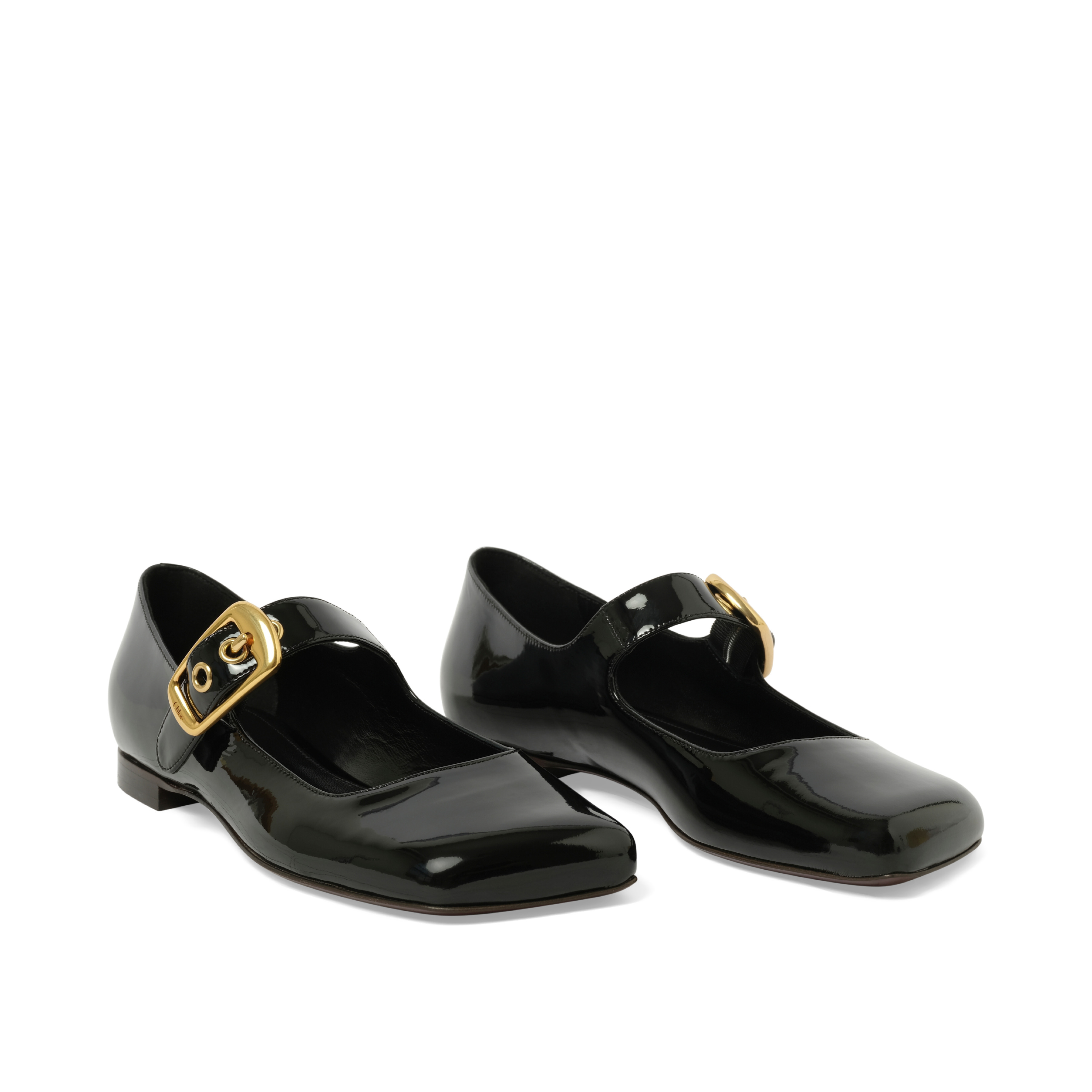 Polly Flat Sandals in Black - 2