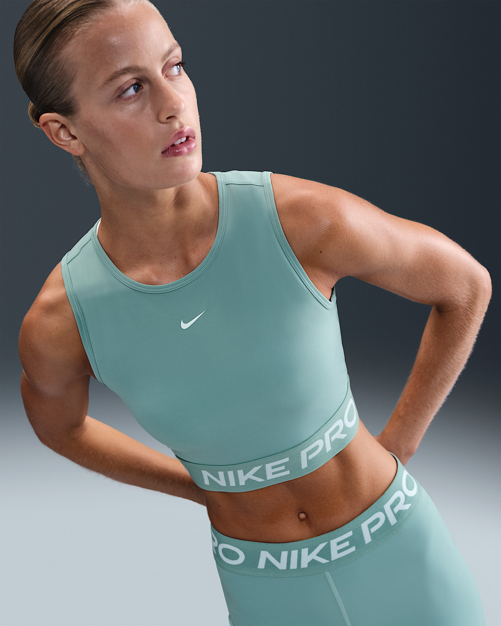 Nike Pro Women's Dri-FIT Cropped Tank Top - 1