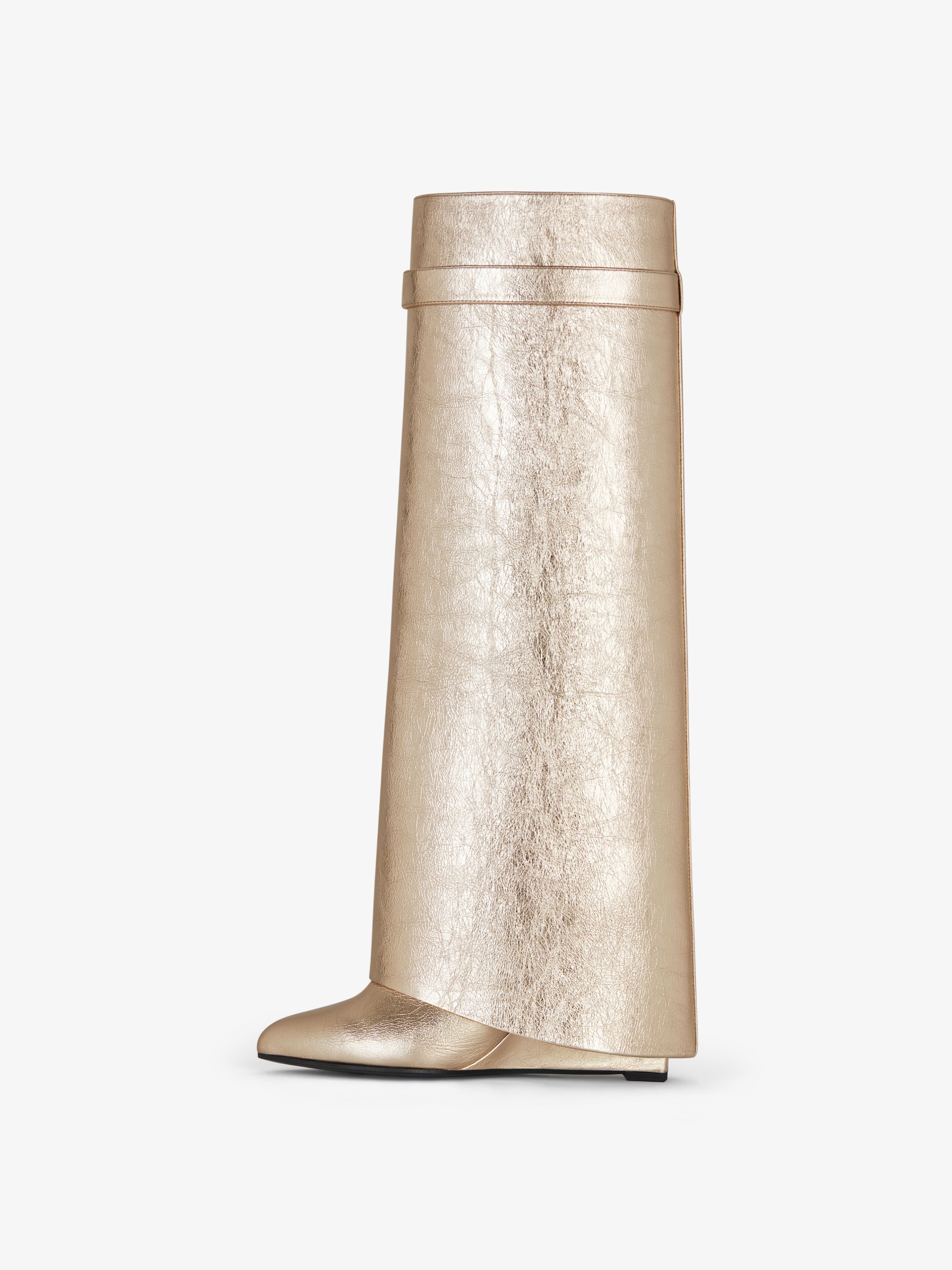 SHARK LOCK BOOTS IN LAMINATED LEATHER - 5