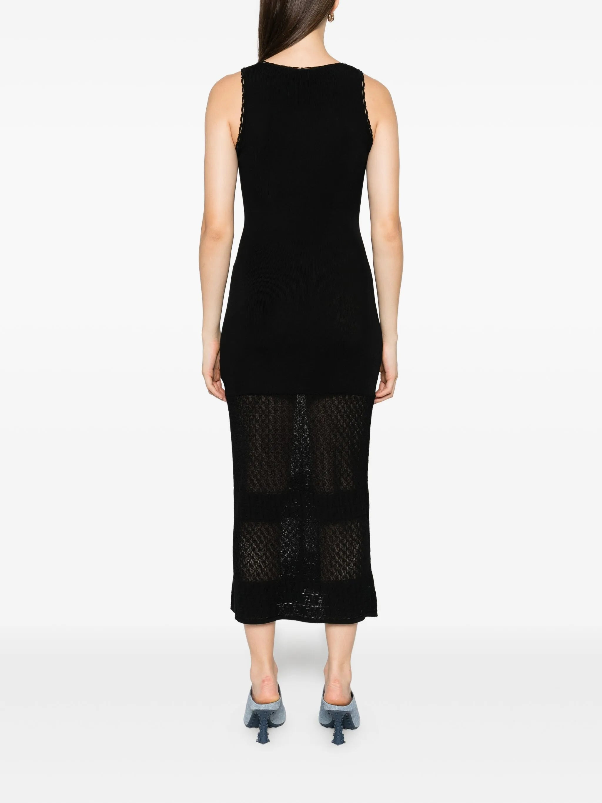 Fendi Knitted Panelled Midi Dress - 4