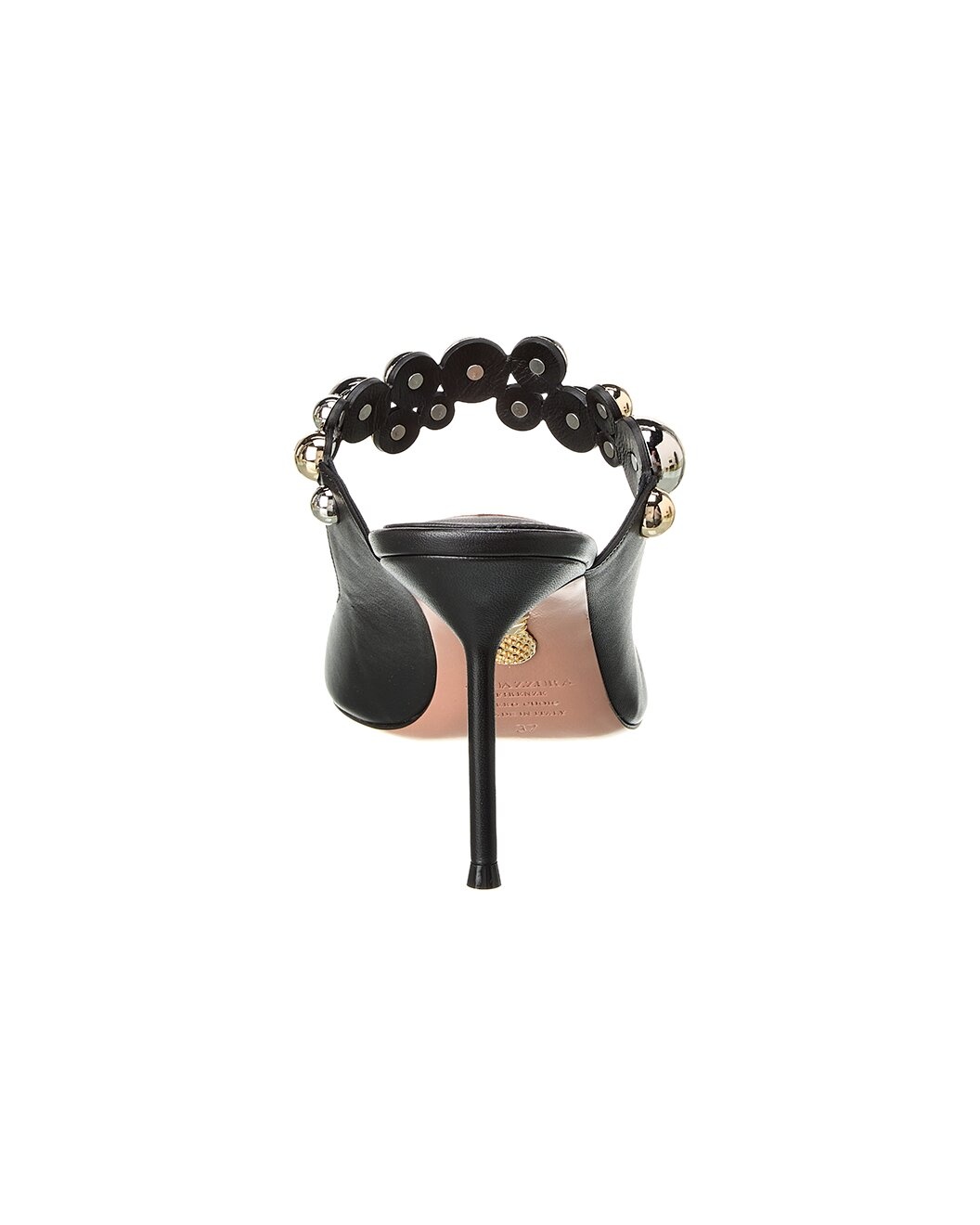 Aquazzura Bubbles 75 Leather Mule - 3