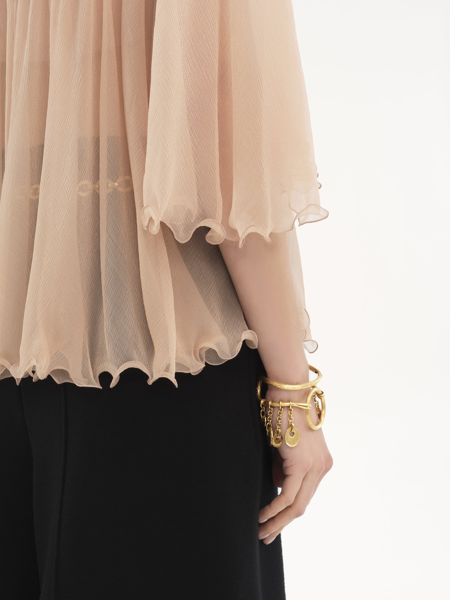PLEATED TOP IN SILK MOUSSELINE - 7