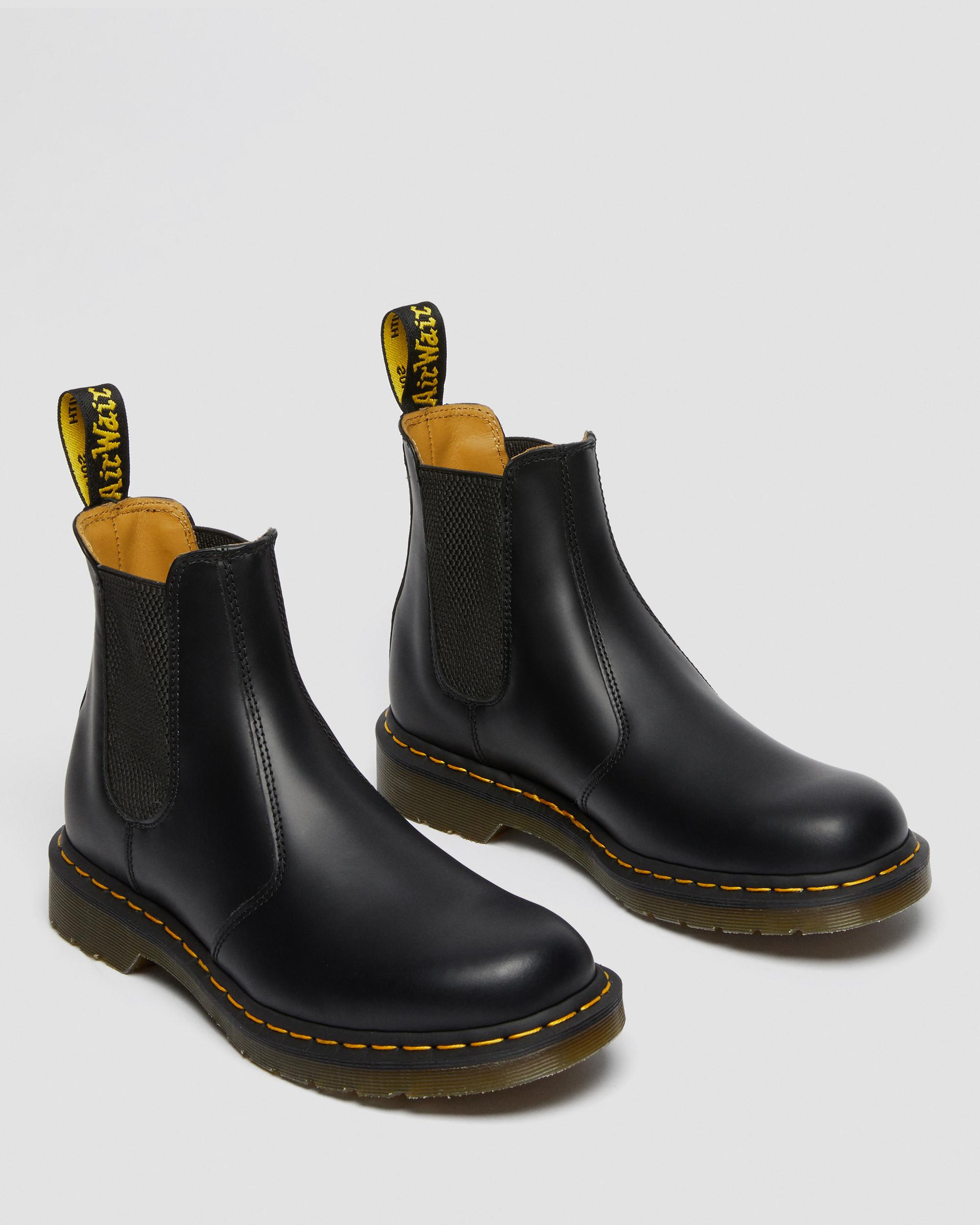 2976 Yellow Stitch Smooth Leather Chelsea Boots - 6