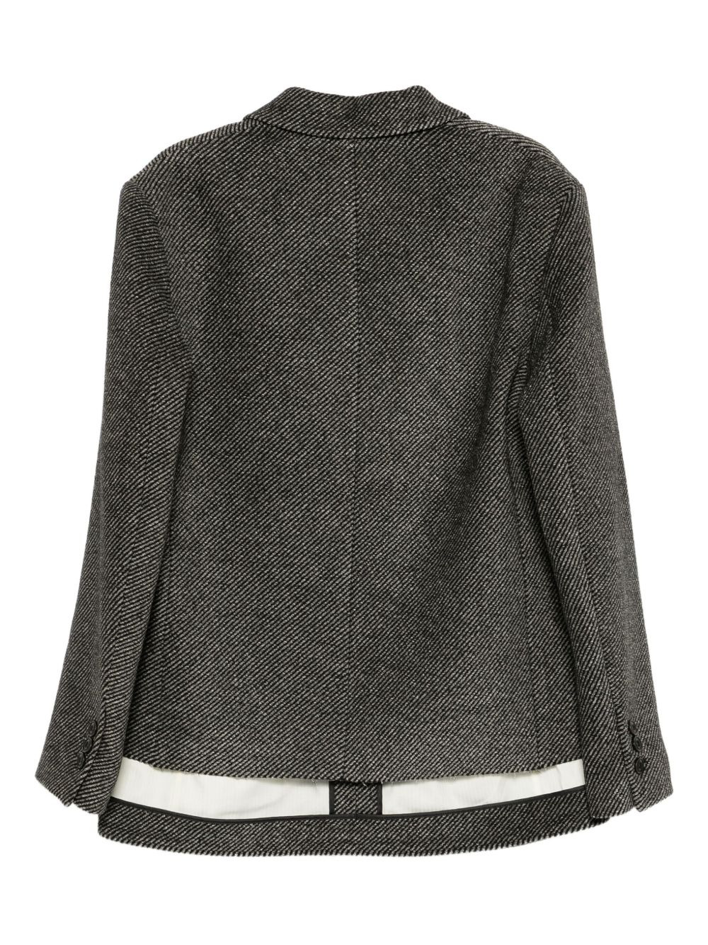 layered details blazer - 3