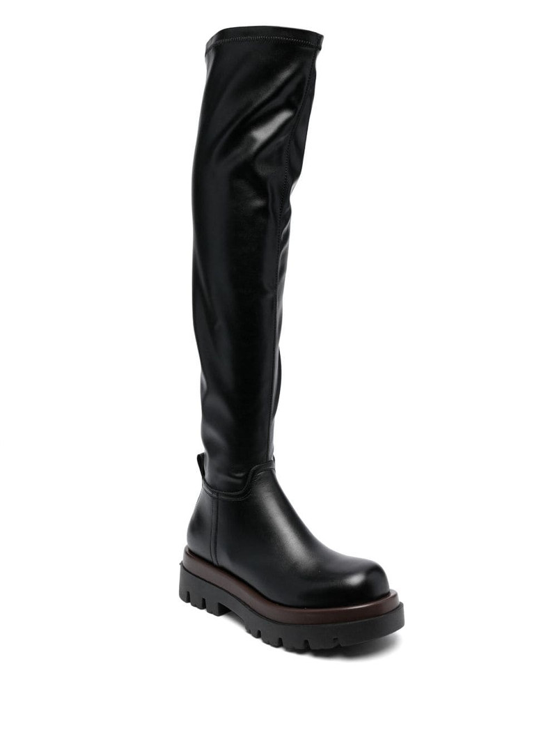 PINKO leather knee-high boots outlook