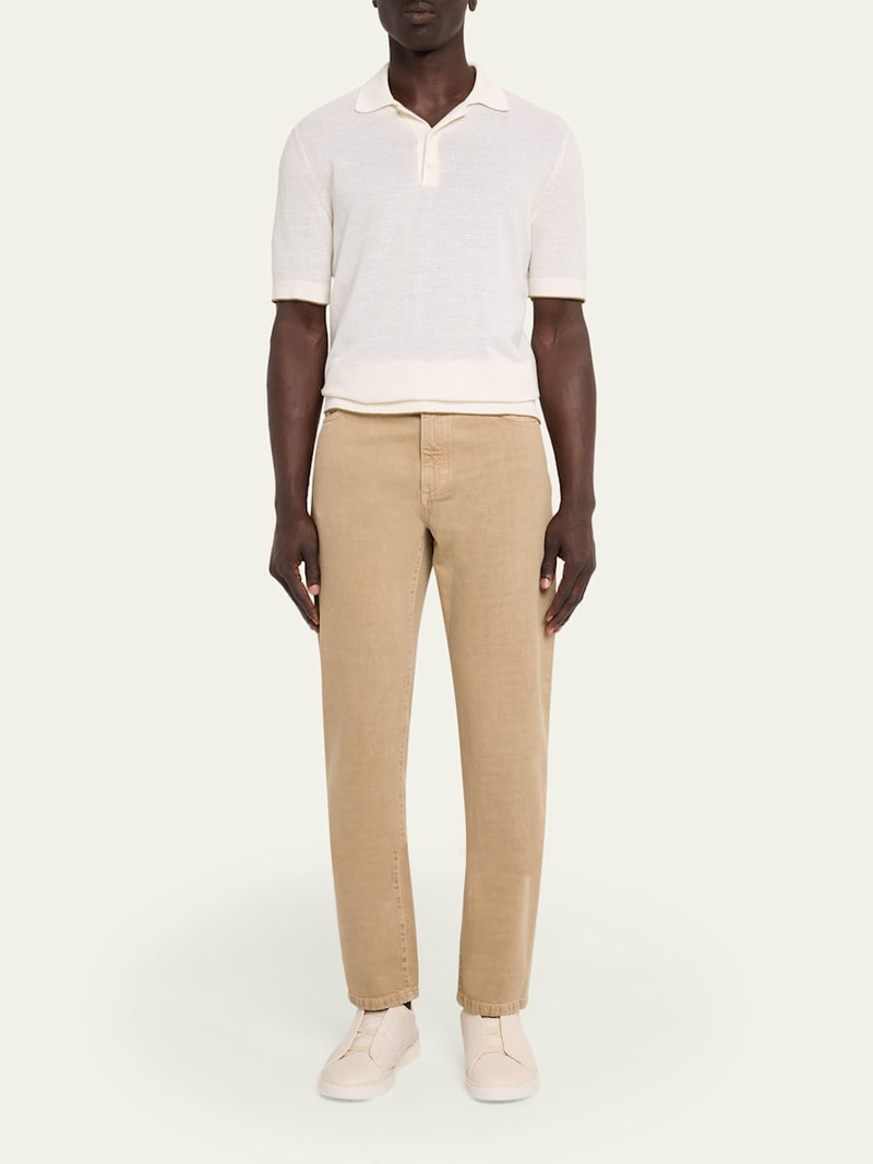 ZEGNA Men's Cotton Roccia Slim Five-Pockets Pants outlook