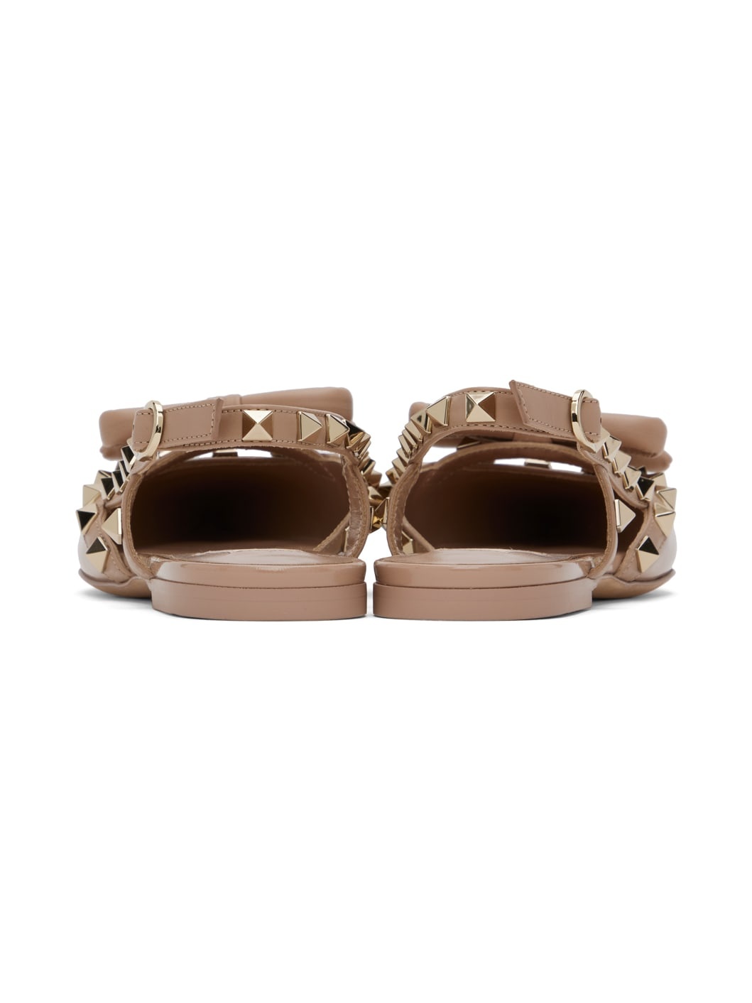 Pink Rockstud Bow Slingback Ballerina Flats - 2