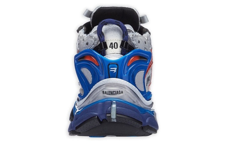Balenciaga Runner Sneakers 'Grey Blue Red Mesh and Nylon' 677403W3RB61264 - 3