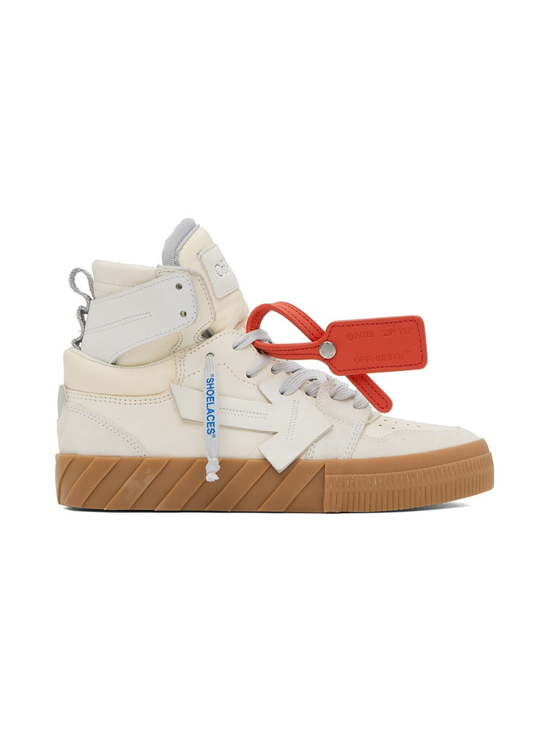 White & Off-White Floating Arrow Sneakers - 1