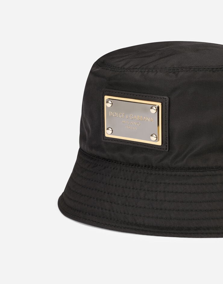 Nylon bucket hat with branded plate - 4