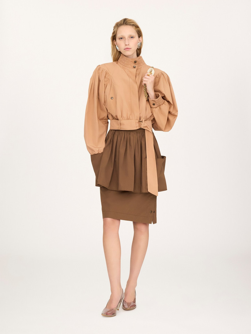 Chloé GATHERED CROPPED JACKET IN COTTON POPLIN outlook