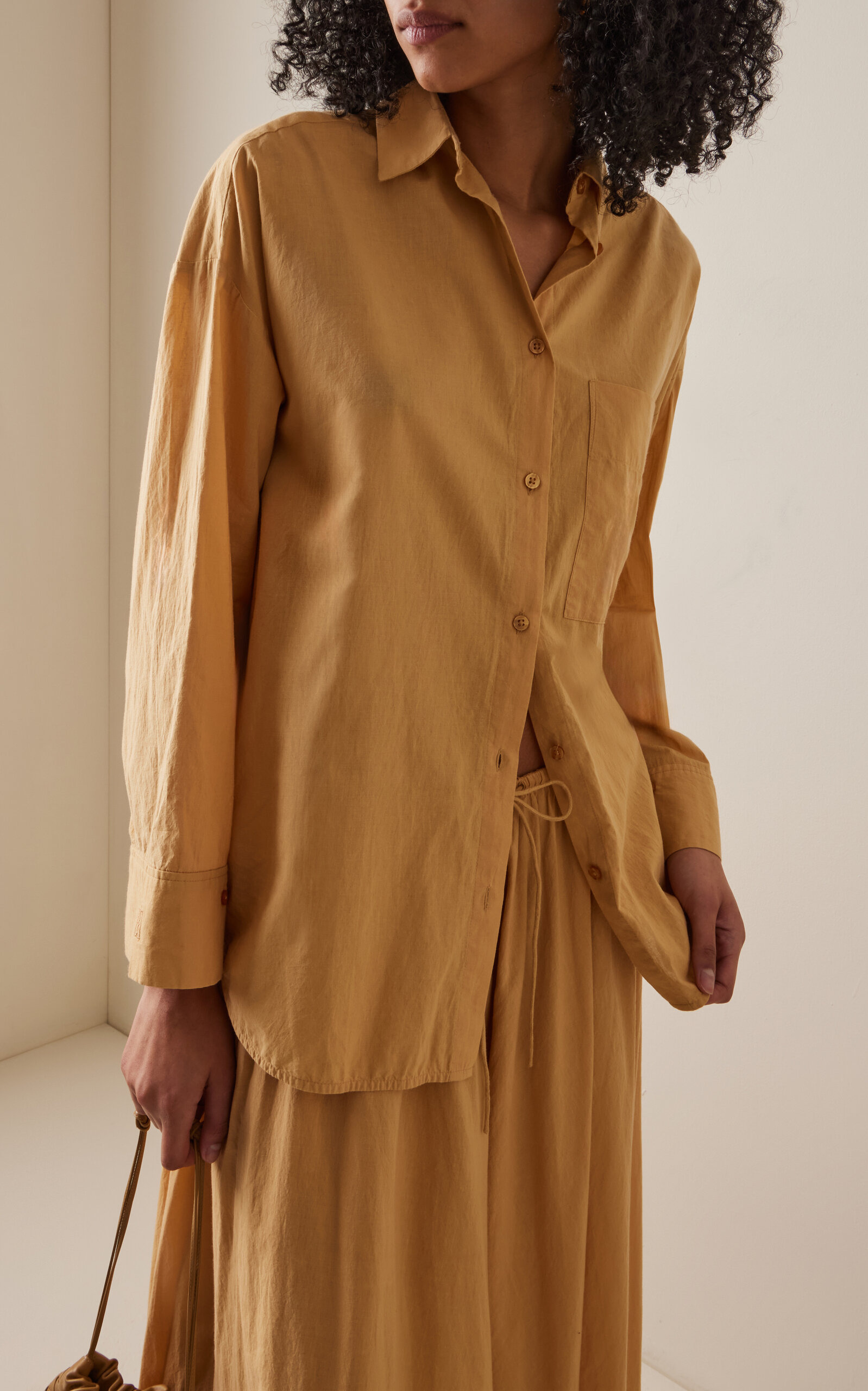 Derris Oversized Organic Cotton Shirt brown - 2