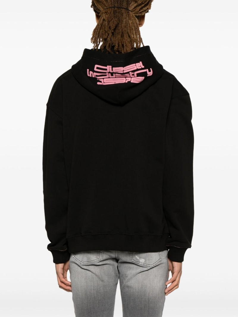 photograph-print cotton hoodie 4