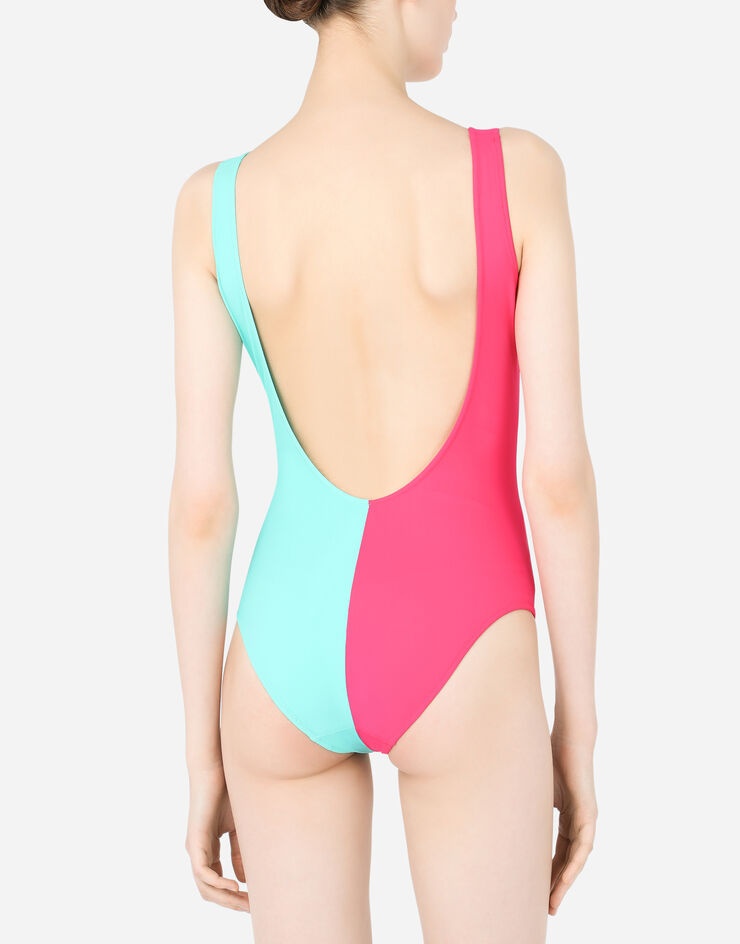 Racer-style one-piece swimsuit - 5