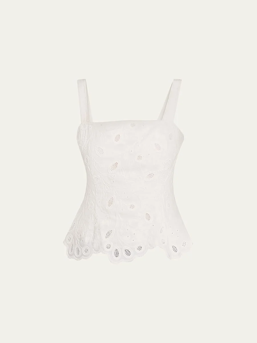 Delaney Embroidered Bustier Top - 1