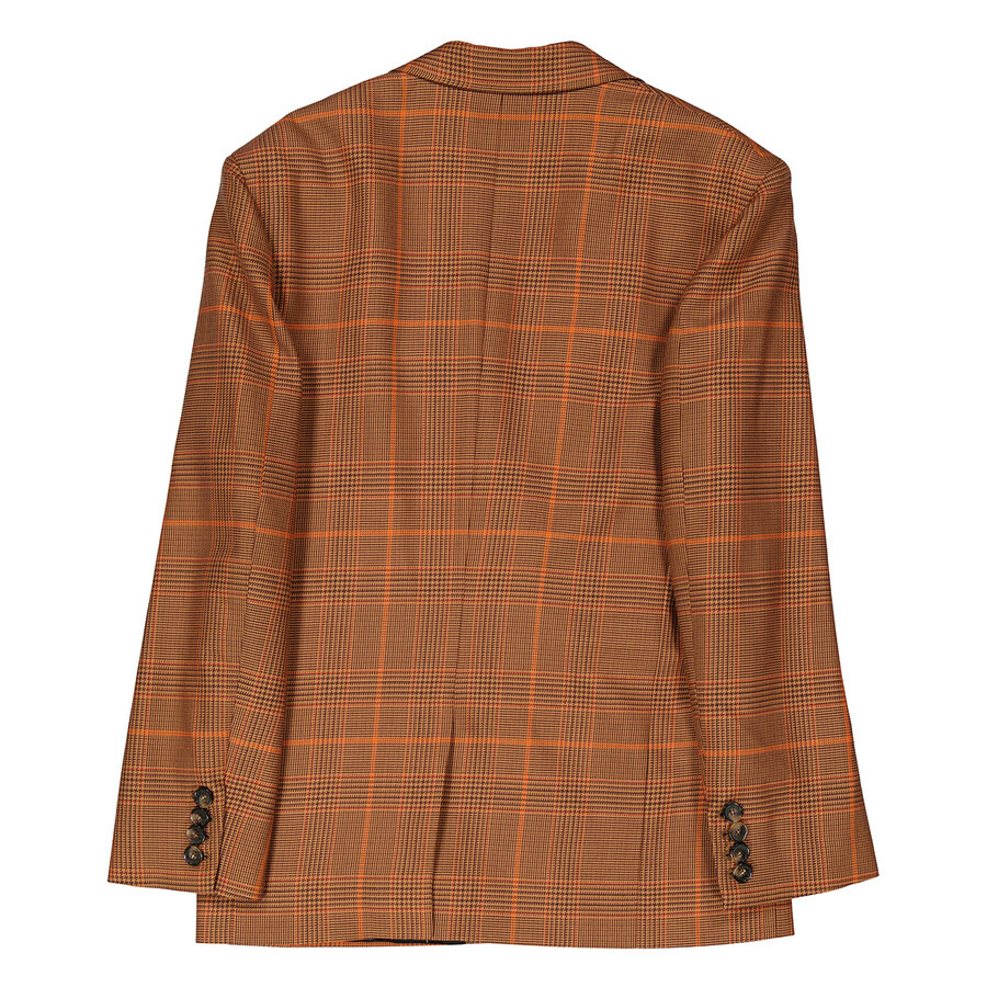 Stella Mccartney Ladies Brown Checked Single-Breasted Blazer - 6