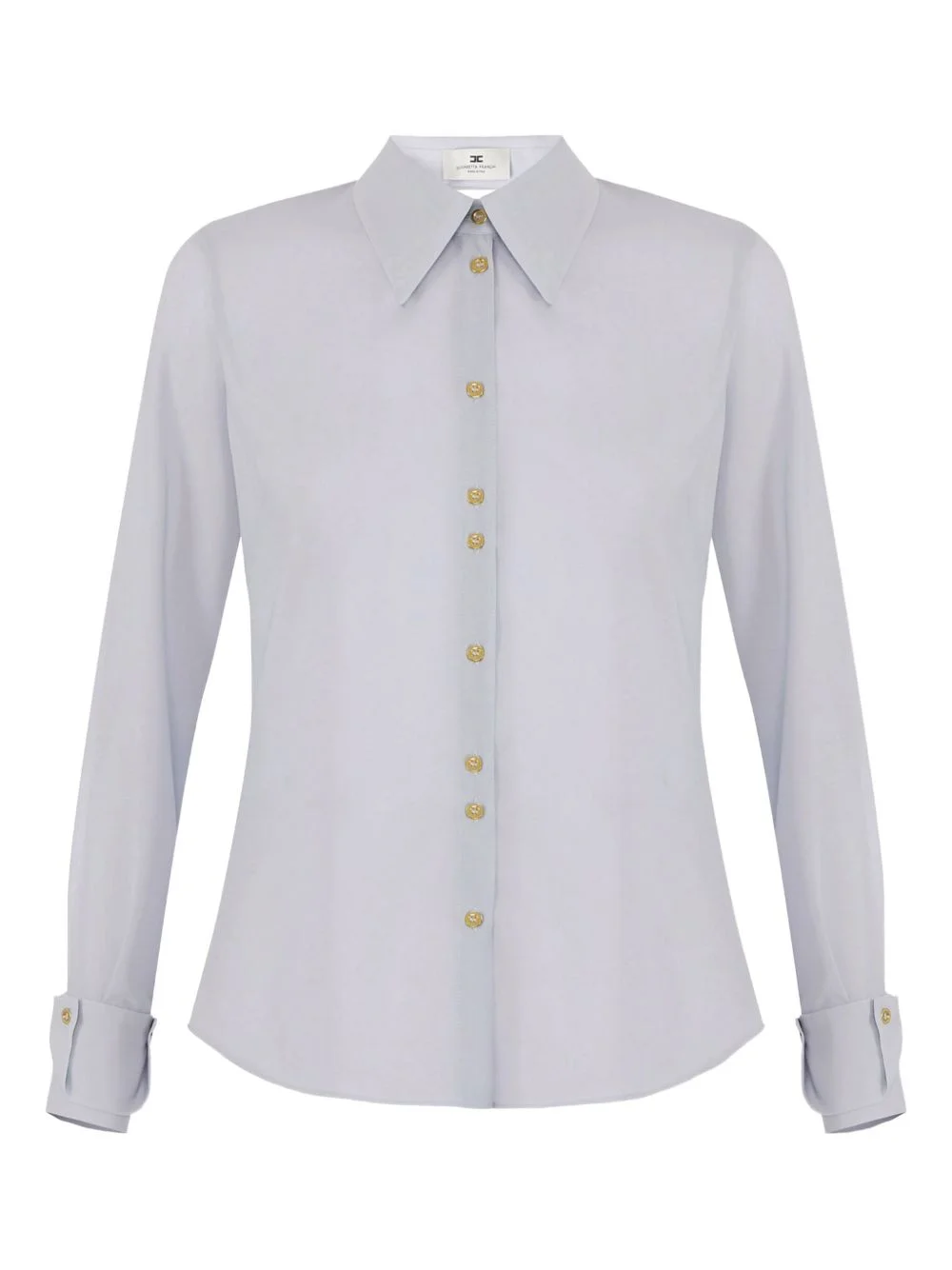 button-front backless shirt - 1