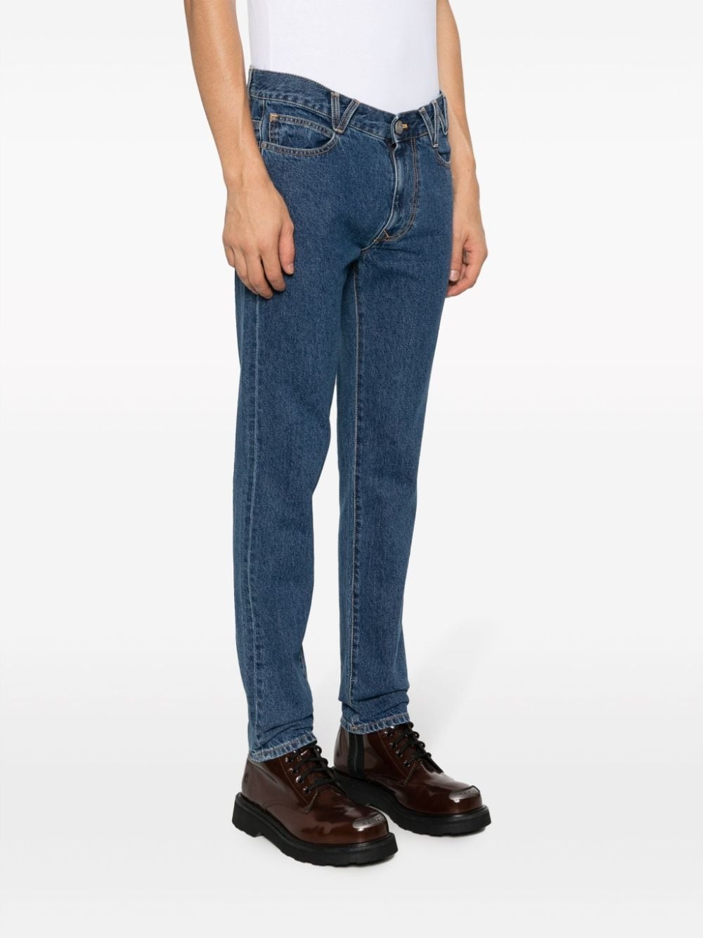 VW-print tapered-leg jeans - 4