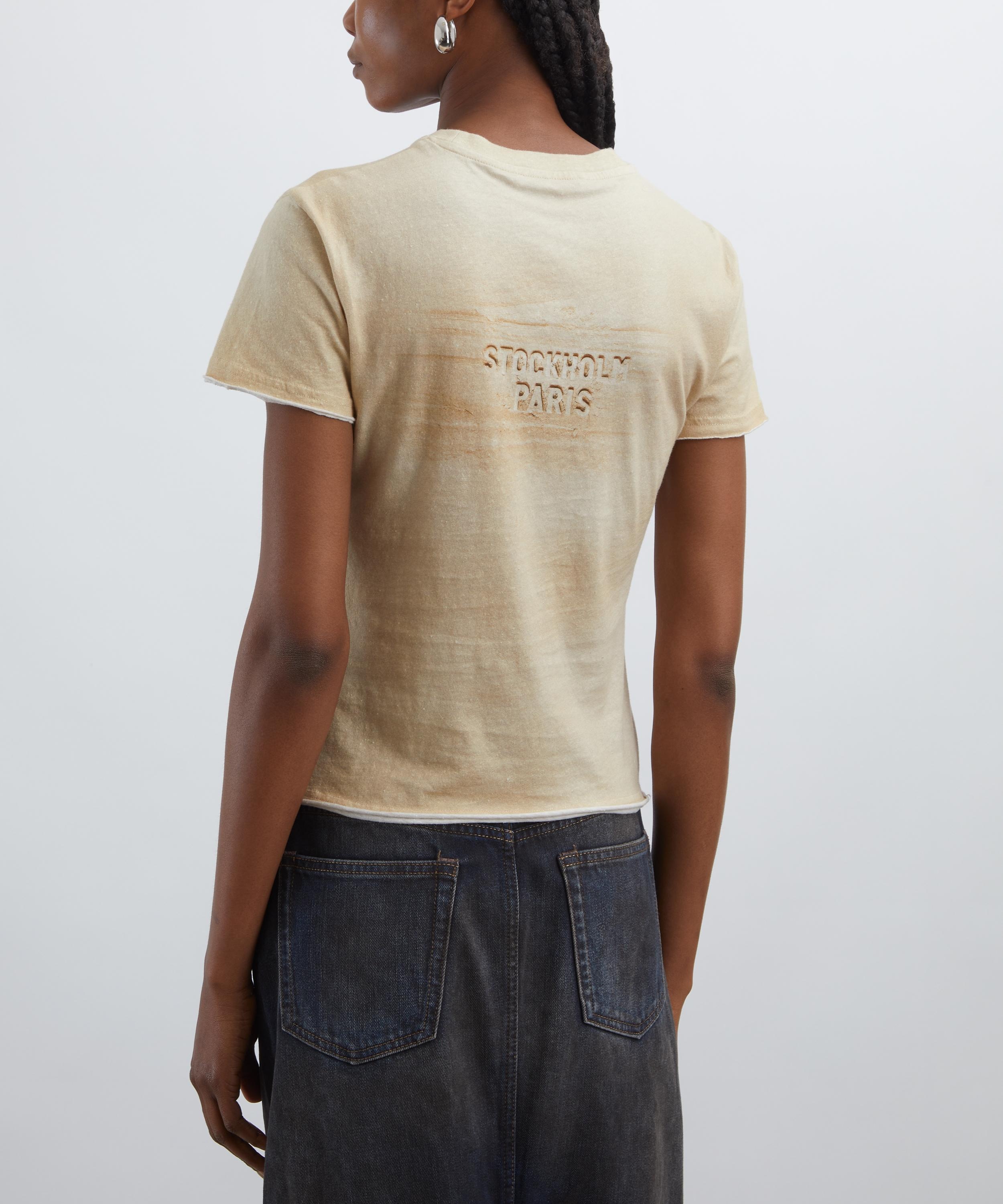 Sand Beige Branded T-Shirt - 4