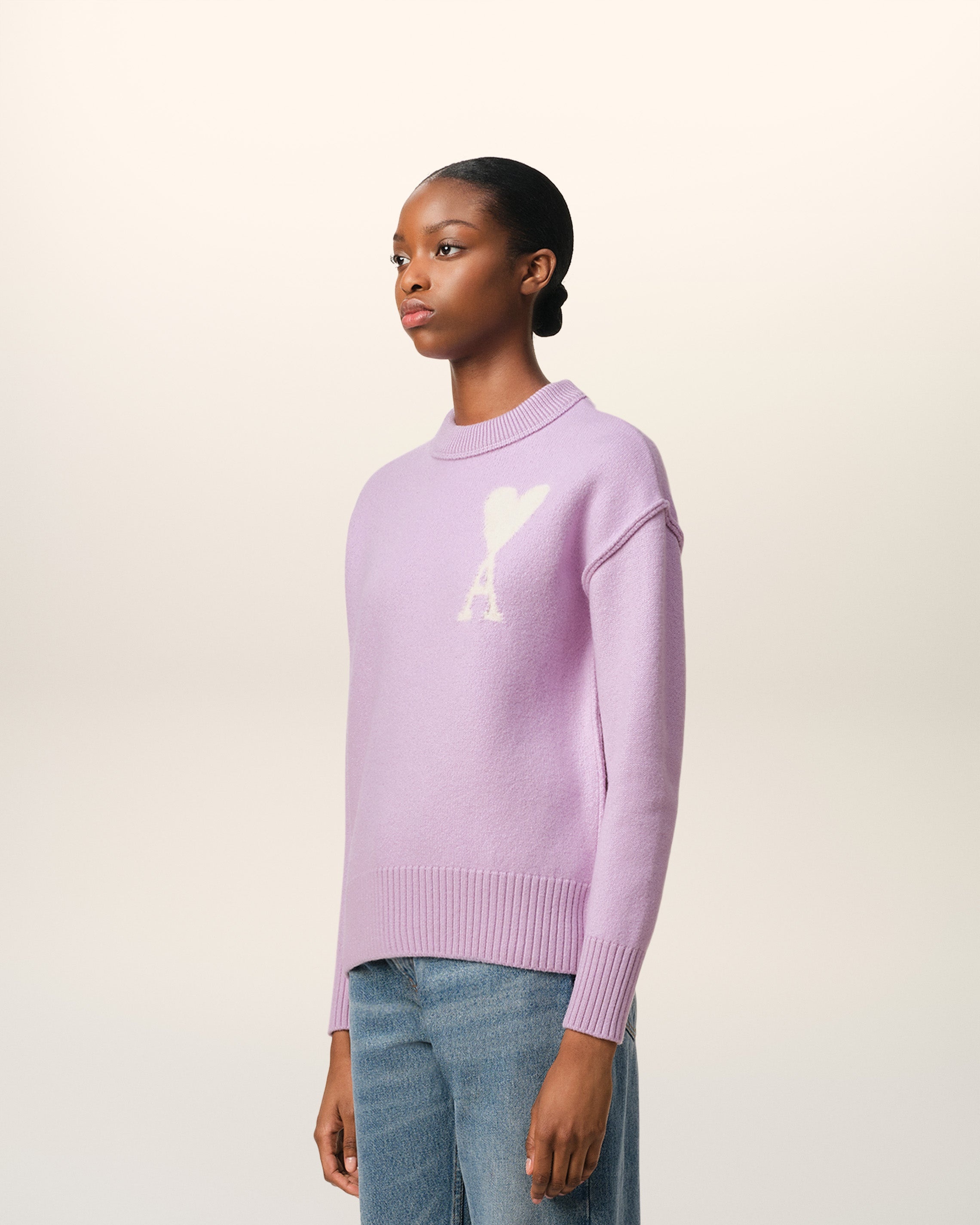PURPLE WOOL AMI DE COEUR SWEATER - 6