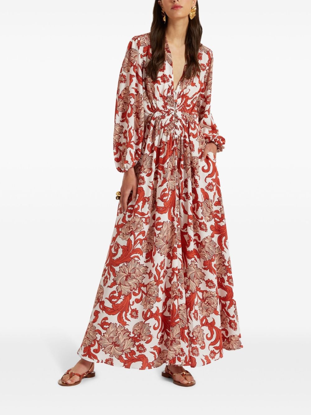 Camerino abstract-pattern silk dress - 2
