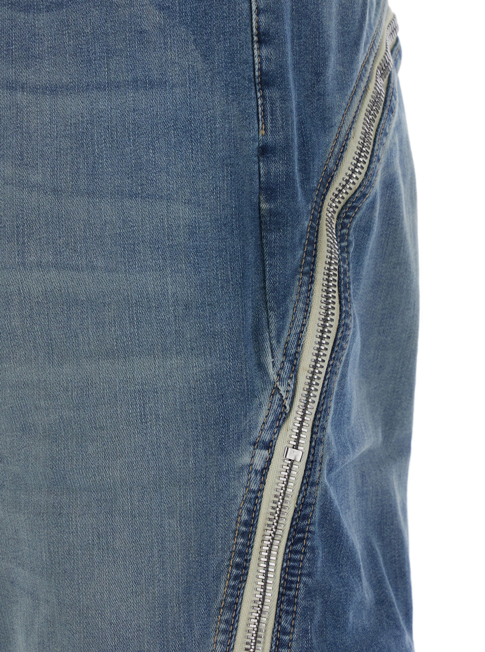 Drkshdw Men 'Bolan Banana' Blue Jeans With Front Slits With Zip In Denim Man - 3