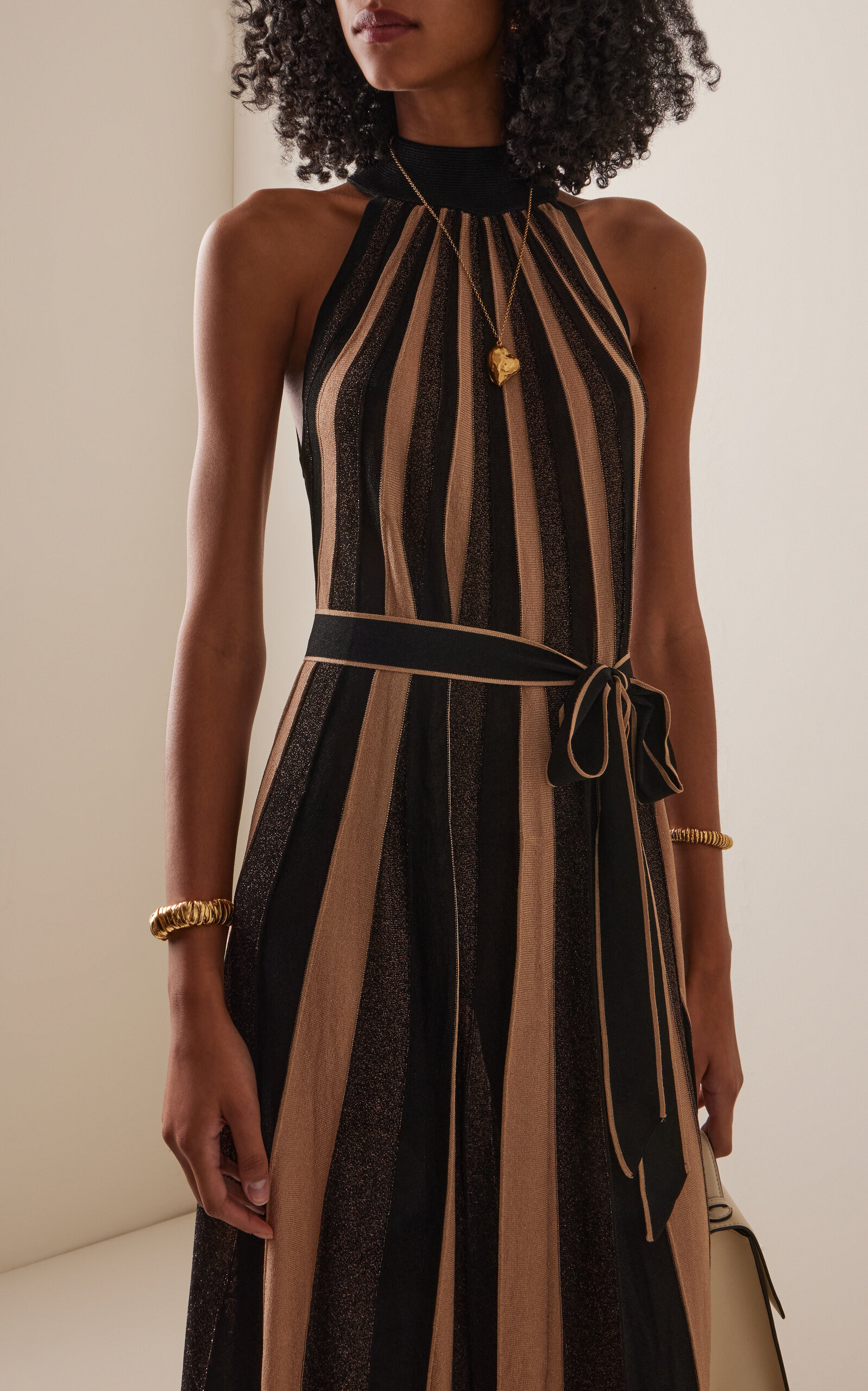 Hypnotic Metallic-Striped Knit Midi Dress multi - 2