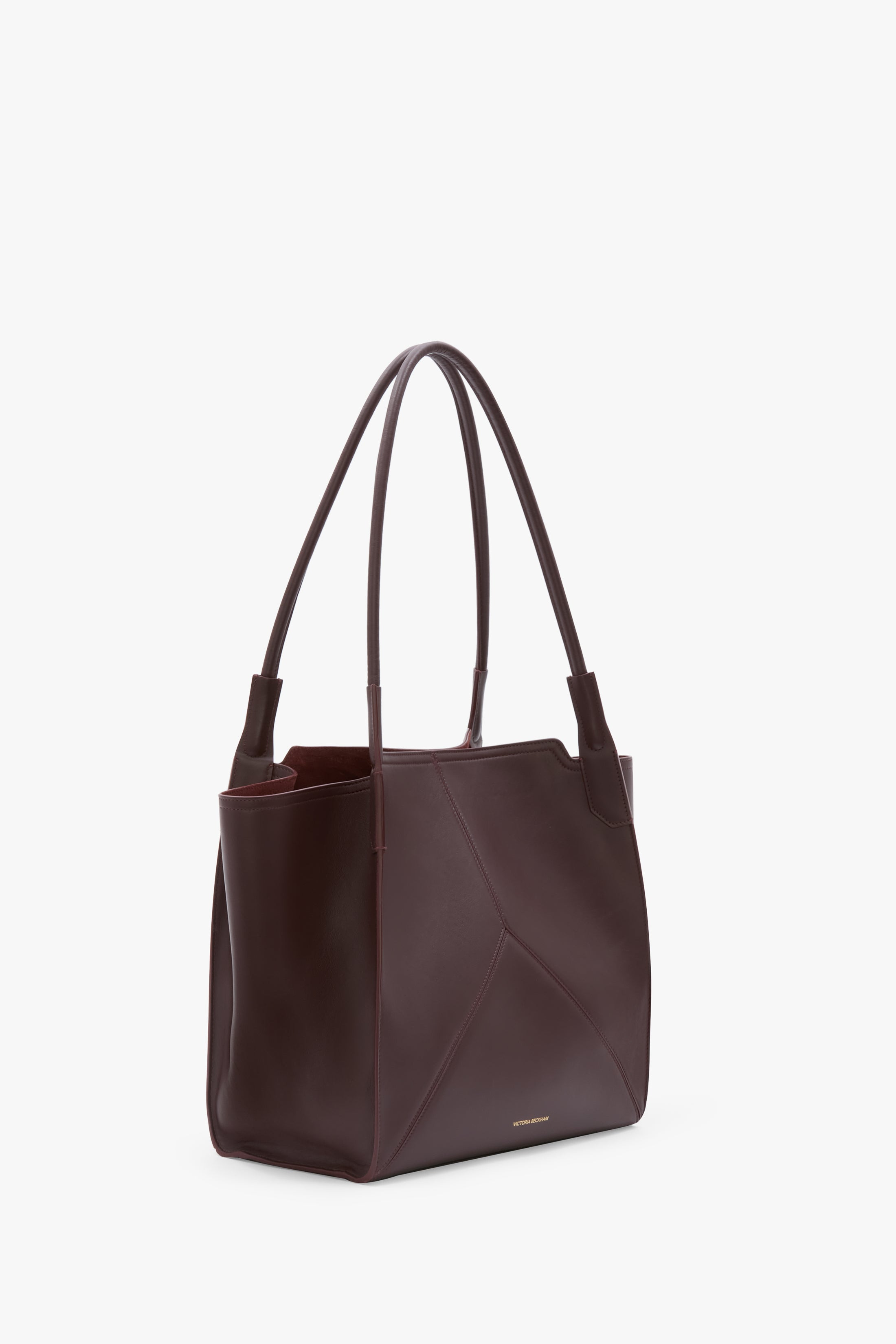Victoria Tote In Burgundy Soft Leather - 2