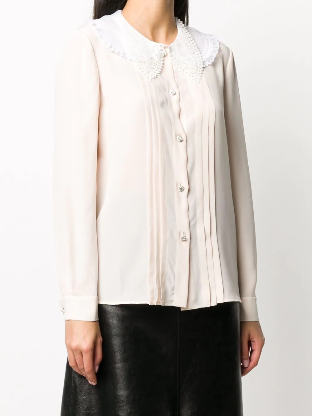 lace-collar blouse - 3