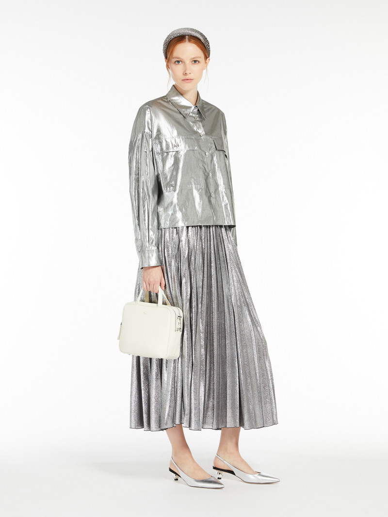 WEEKEND Max Mara ALDENO Lamé cotton shirt outlook