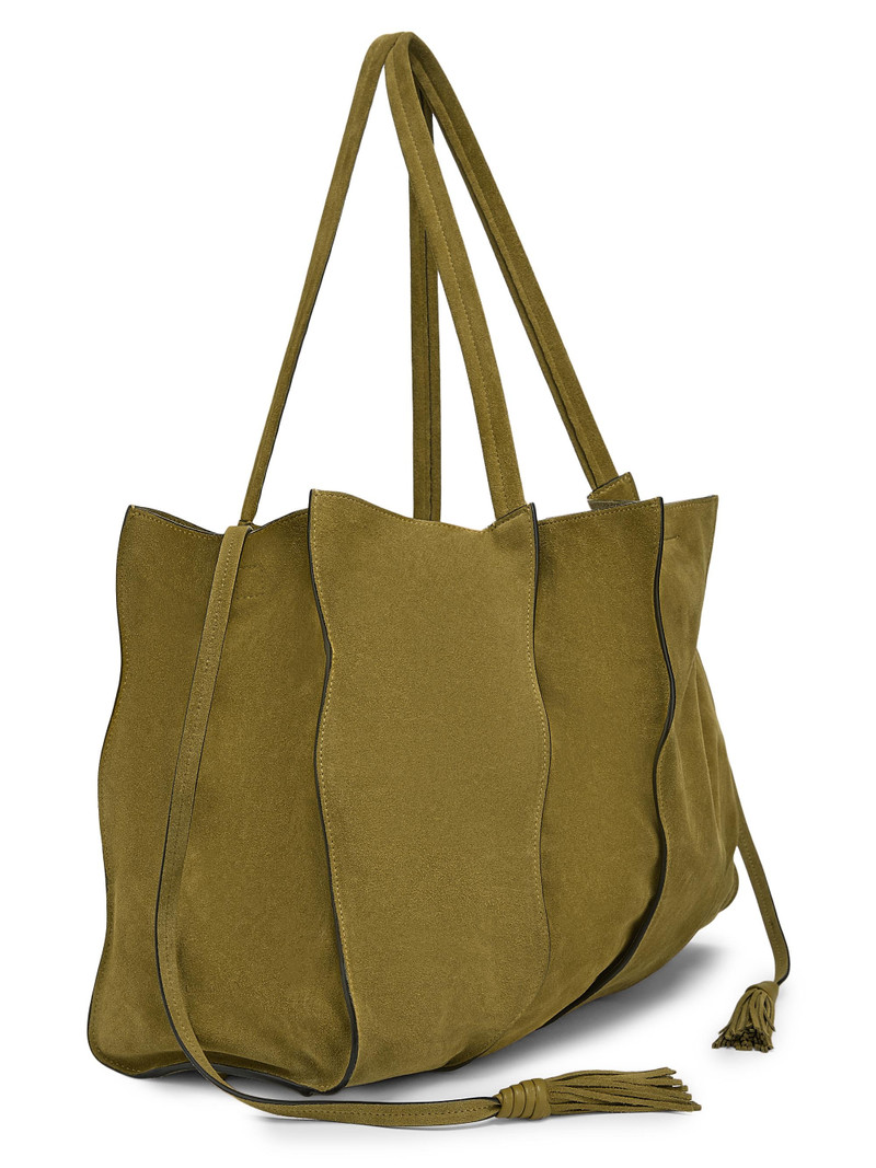 Women's Adria Leather Tote Bag - Olive 3