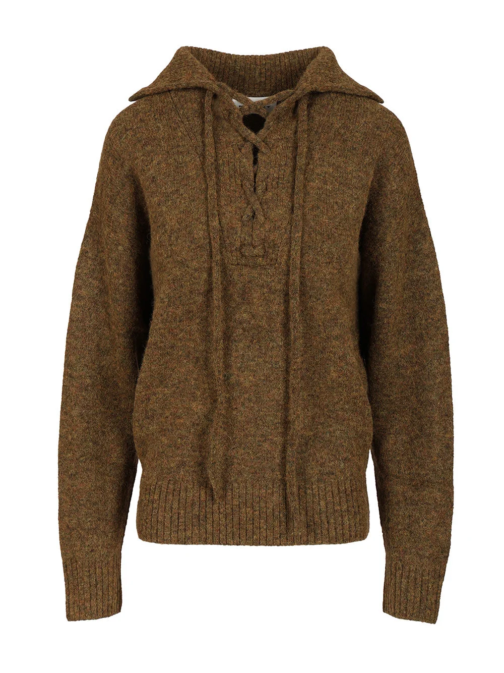 Phylia lace-up sweater Brown Knitwear - 1