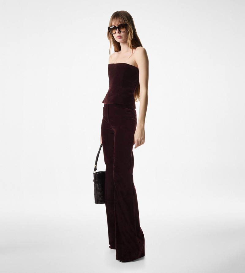TOM FORD COTTON VELVET STRAPLESS CORSET outlook