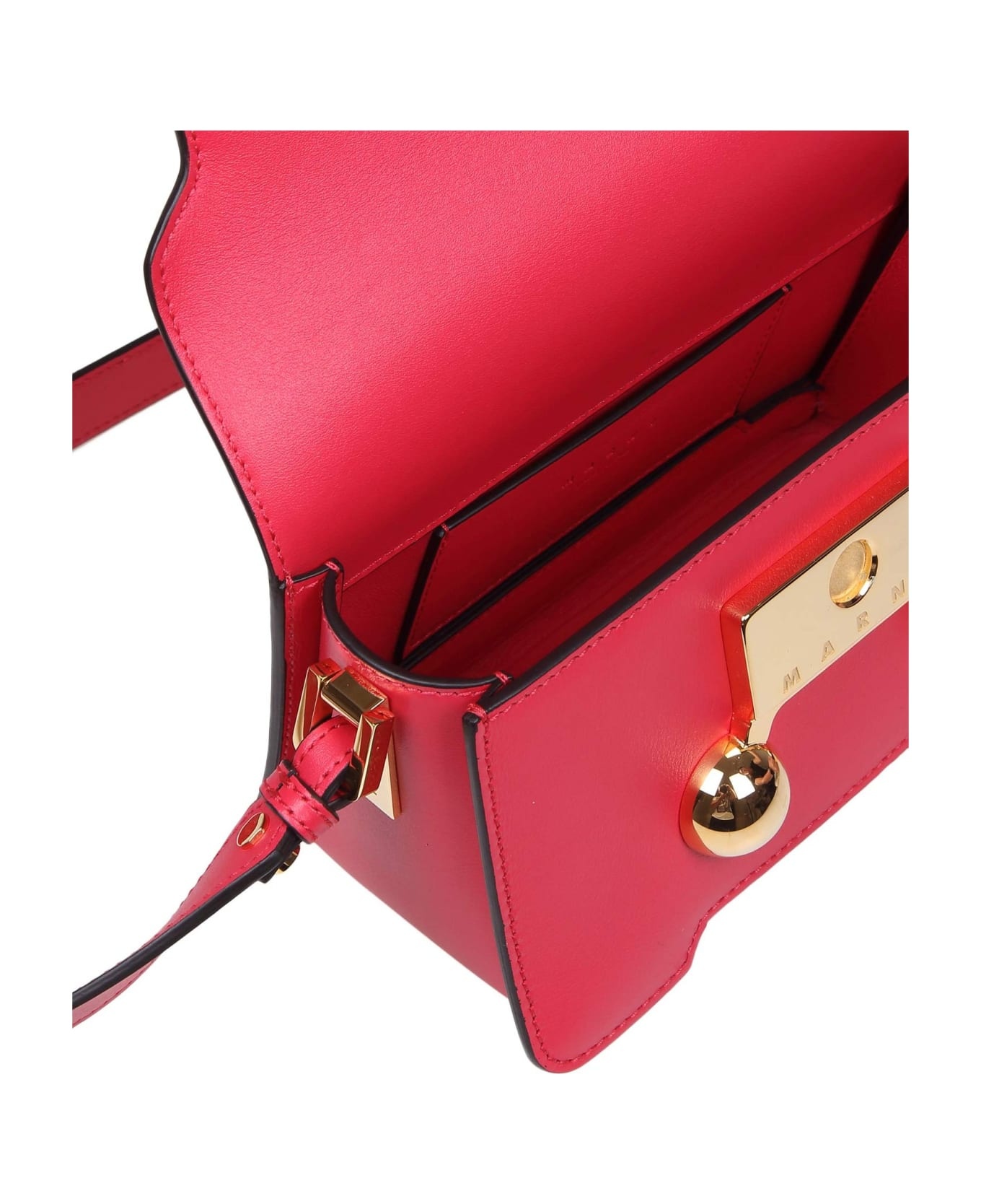 Trunkaroo Mini Shoulder Bag In Red Leather - 4