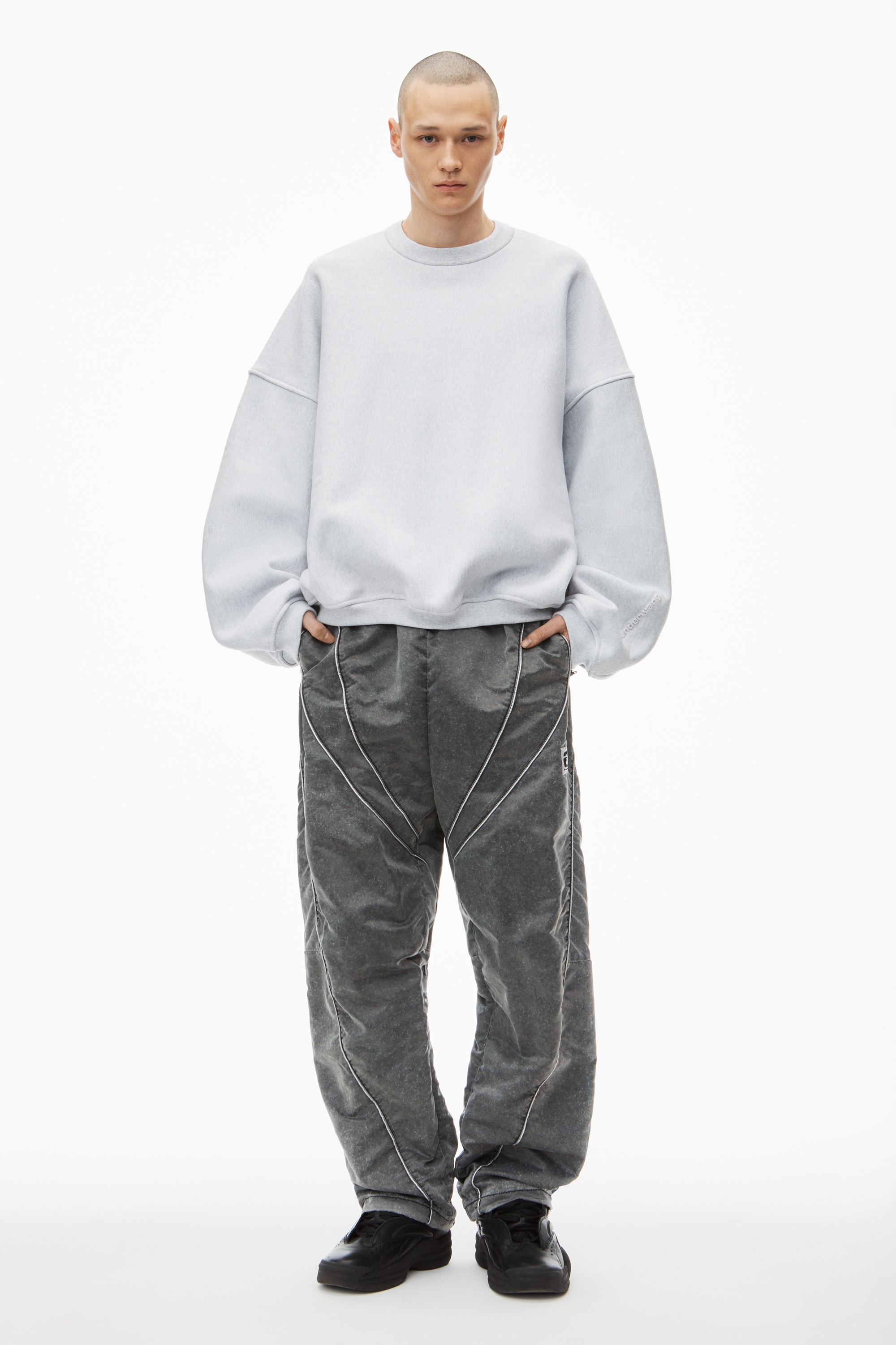 logo EMBROIDERED oversized sweatshirt in cotton - 6