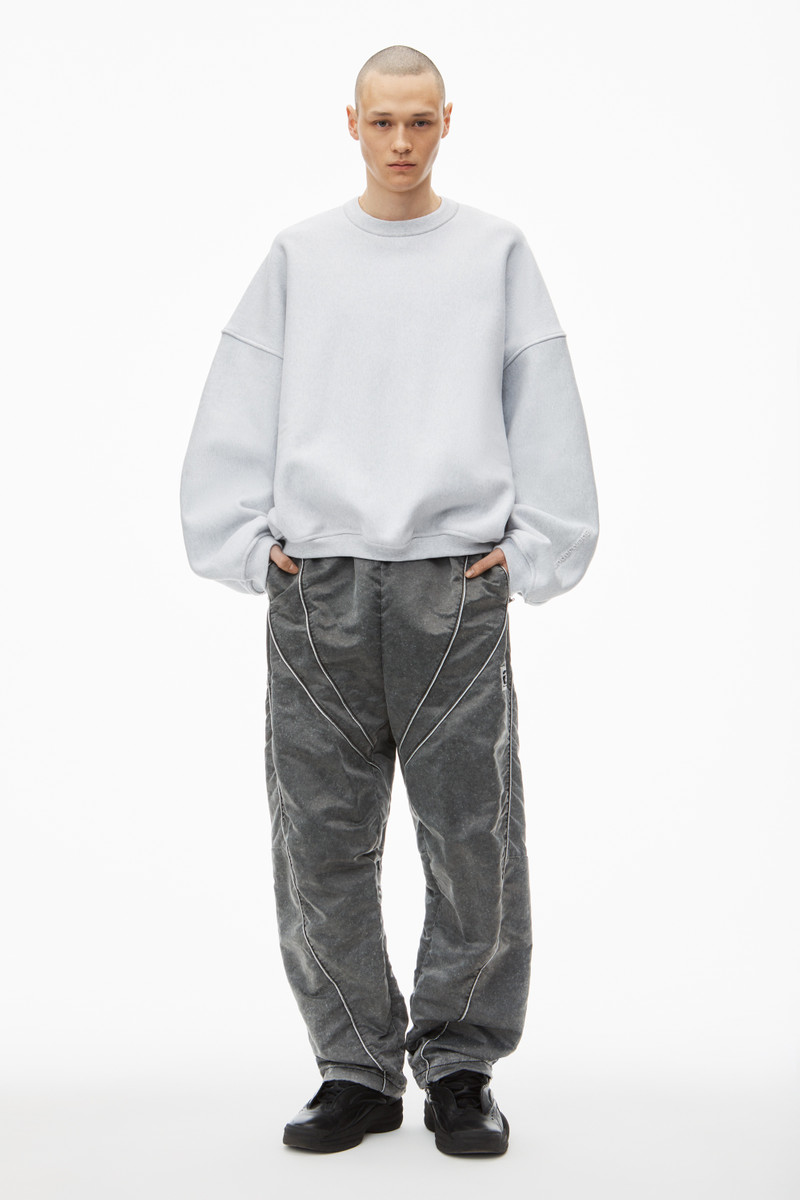 Alexander Wang logo EMBROIDERED oversized sweatshirt in cotton outlook