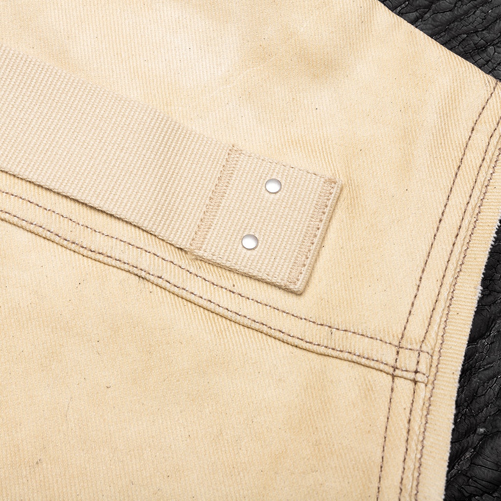 SL TOMMY JUMBO SLEEVELESS DENIM JACKET - PARCHMENT/BLACK - 5