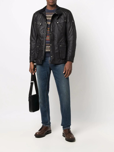 Barbour wax-coated zipped jacket outlook