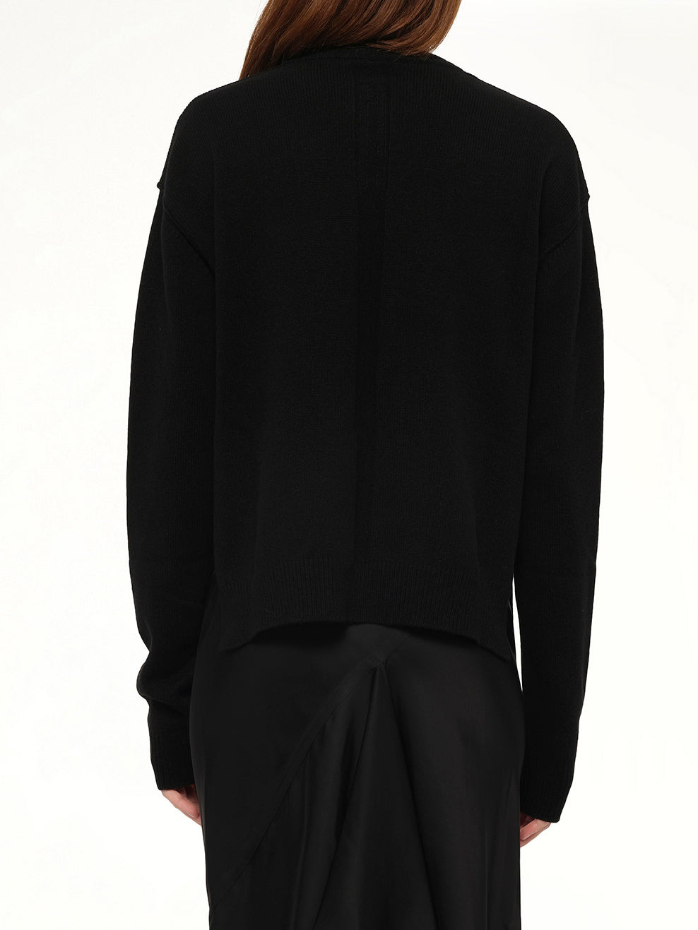 Round Neck Sweater in Black - 5