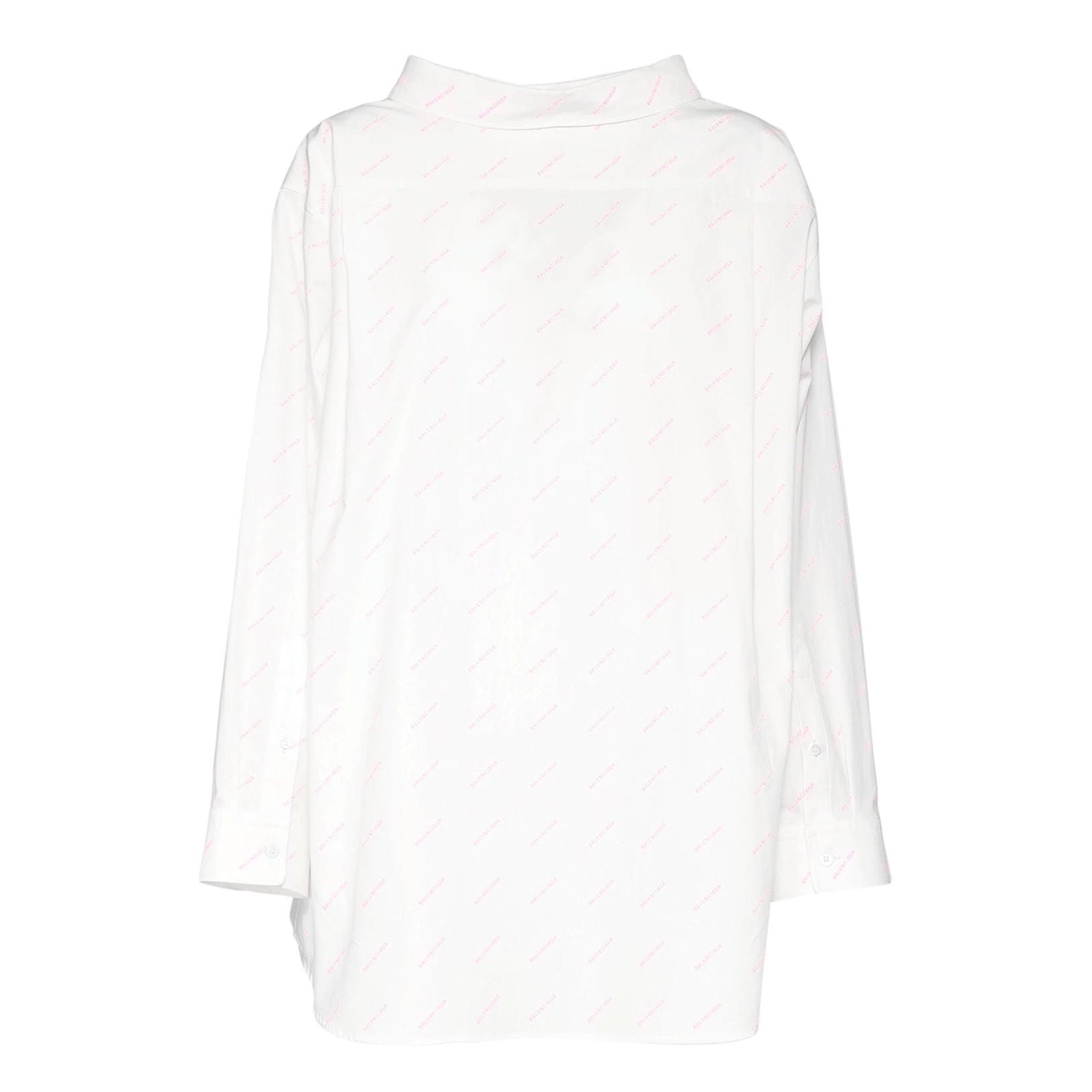 Balenciaga 2020 Demna Logo All-over Oversized Double-Back Shirt - 14