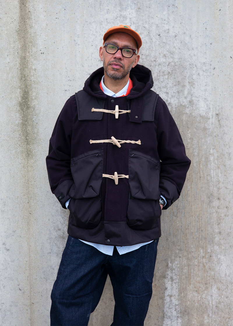 Men's Gloverall x Norbit Mid-Length Monty Duffle Coat Dark Navy 3