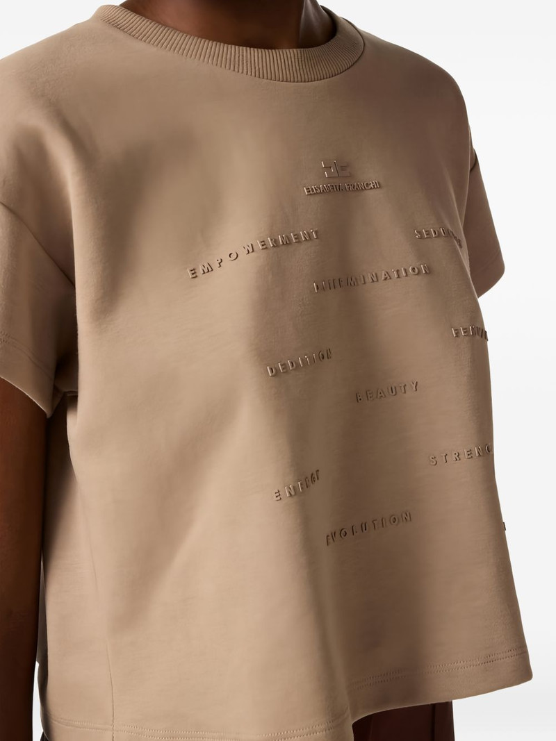 lettering-patch T-shirt 5