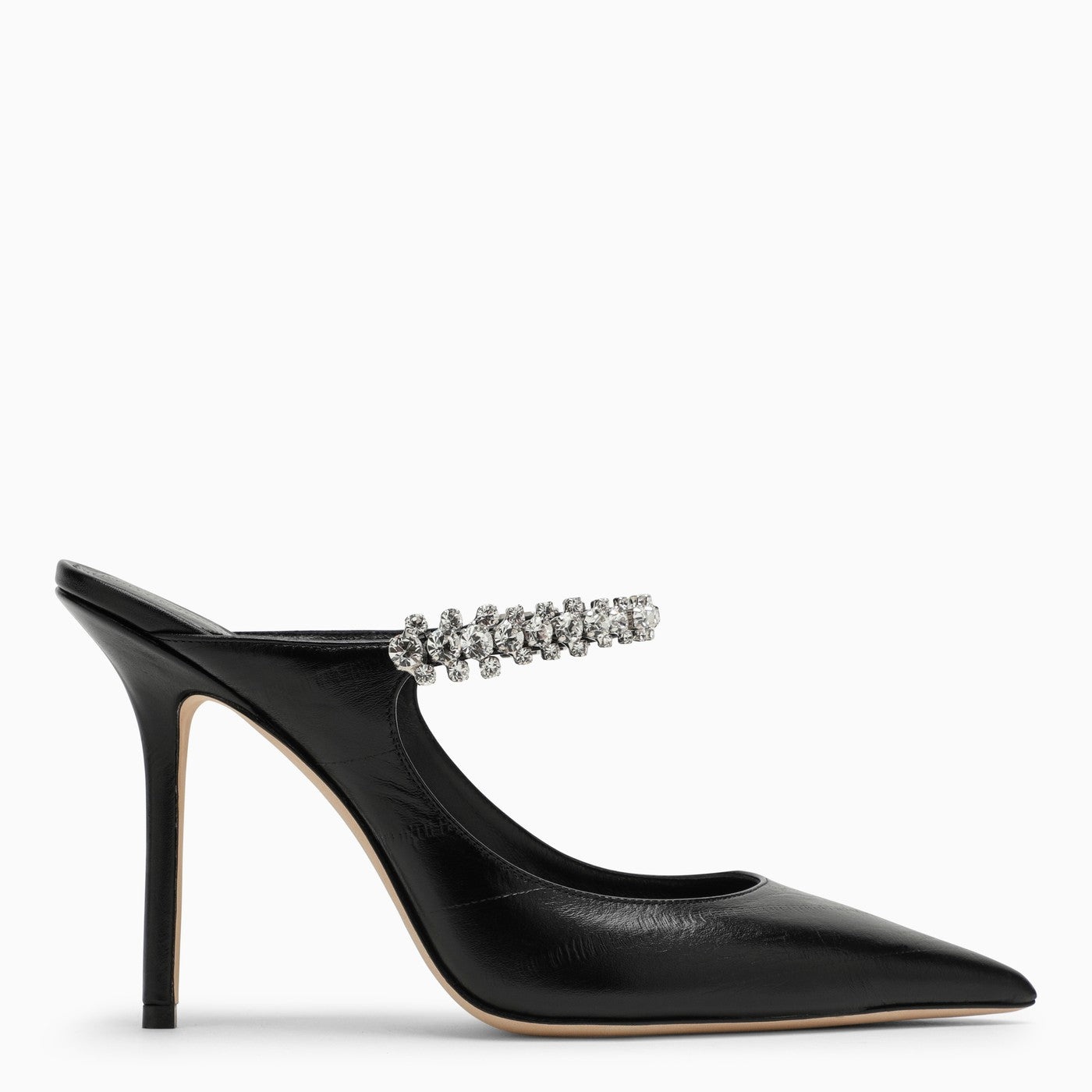 Jimmy Choo Bing 100 Black Leather Sabot - 1