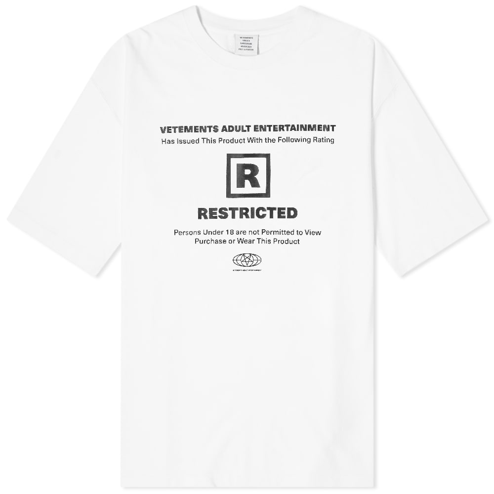 VETEMENTS Oversized 18+ Restricted Tee - 1