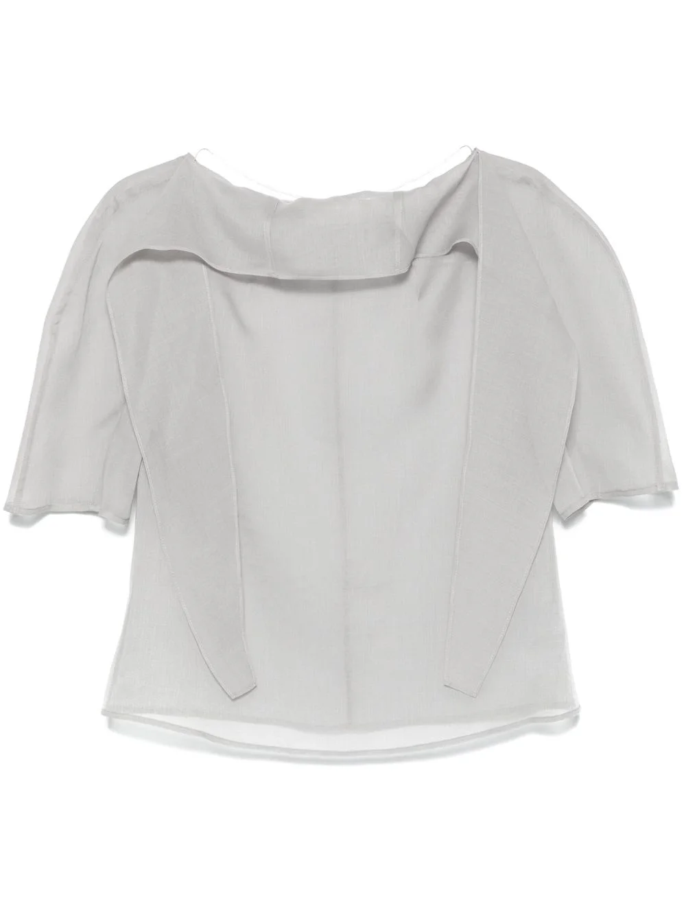 knotted-collar blouse - 1