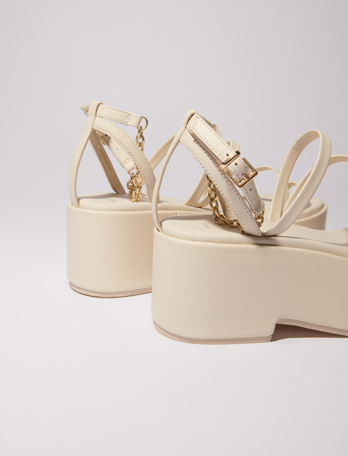 Leather platform sandals - 6