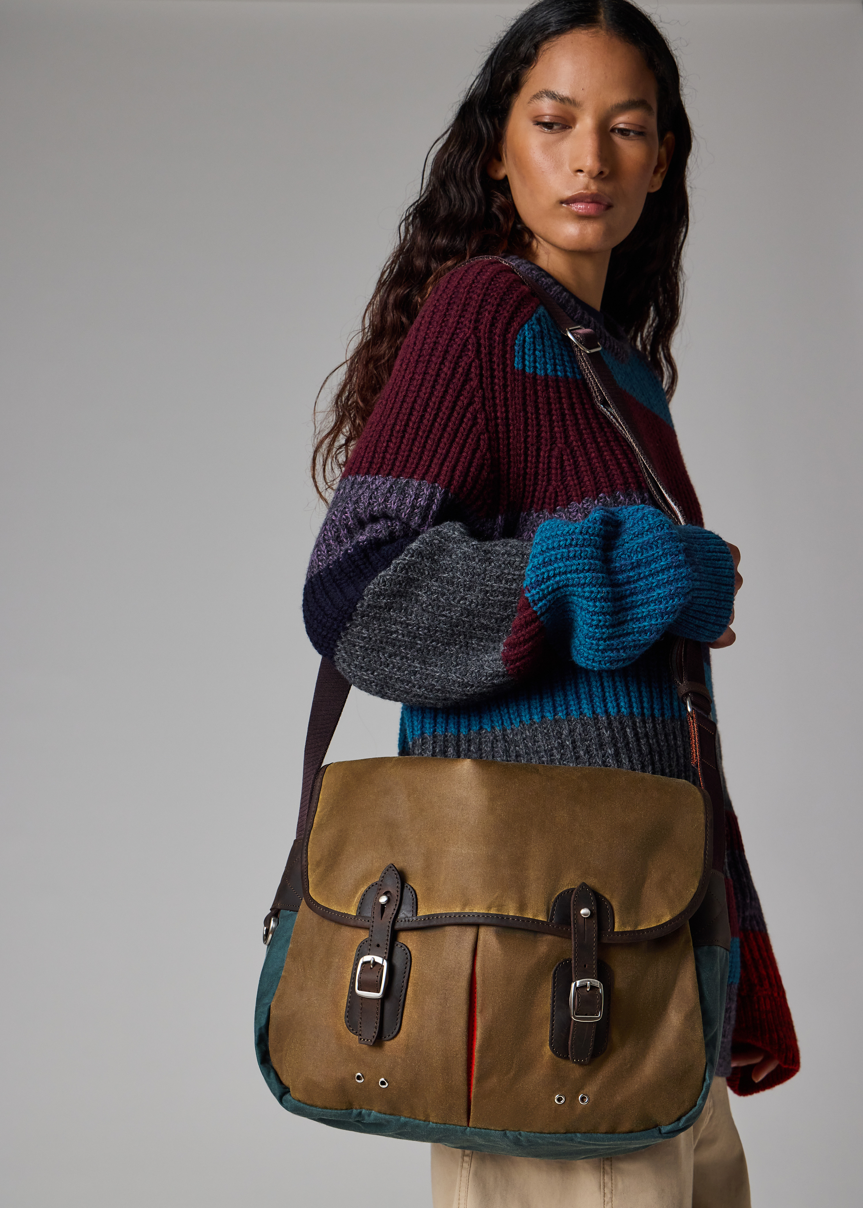 Paul Smith loves Barbour - Tan Wax Tarras Bag - 9