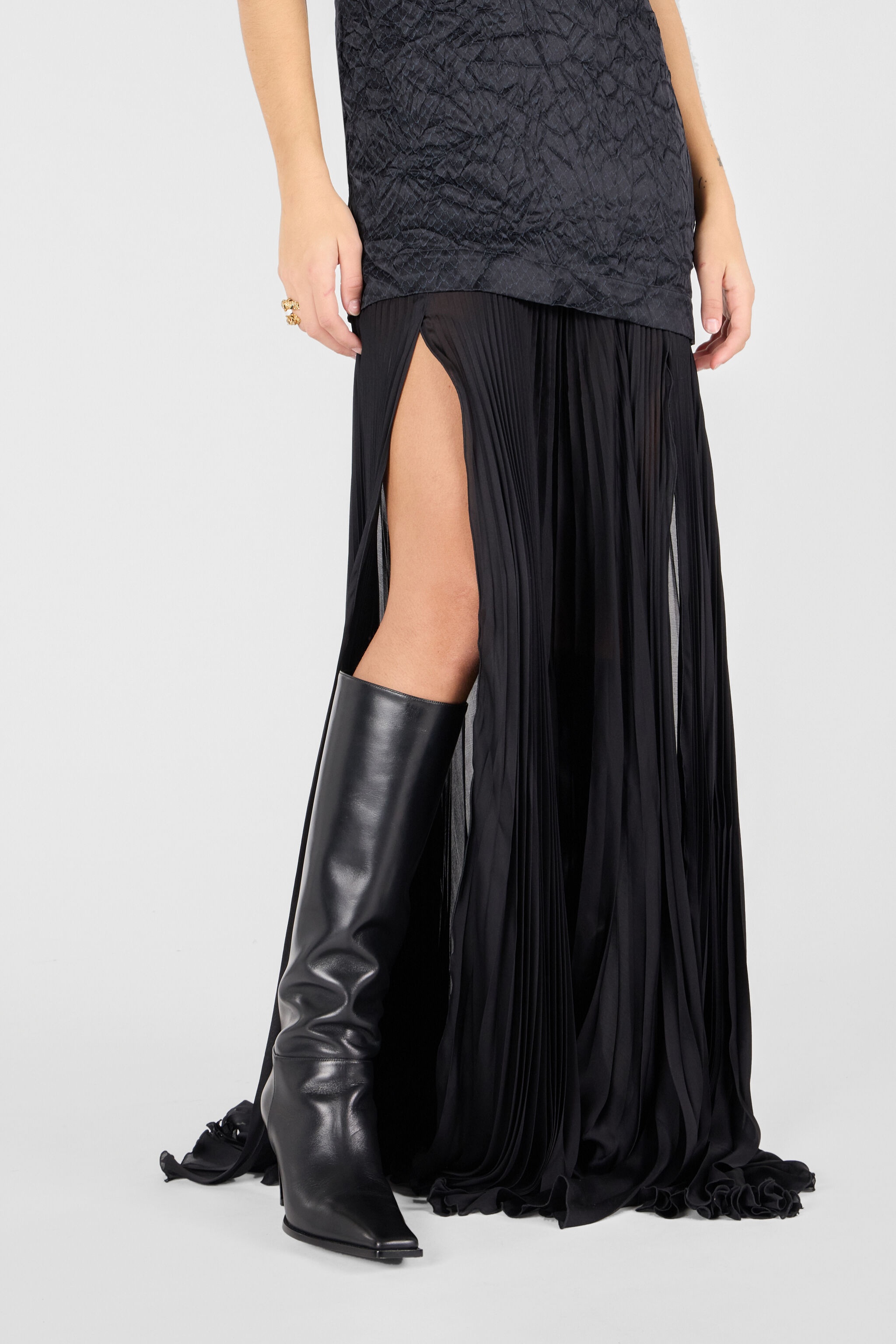 Long Snakeskin-Effect Dress - 7